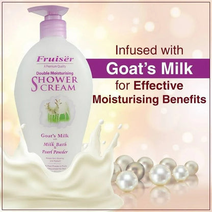 Fruiser Double Moisturizing Shower Cream Goat's Milk With Pearl Powder - Indyancart