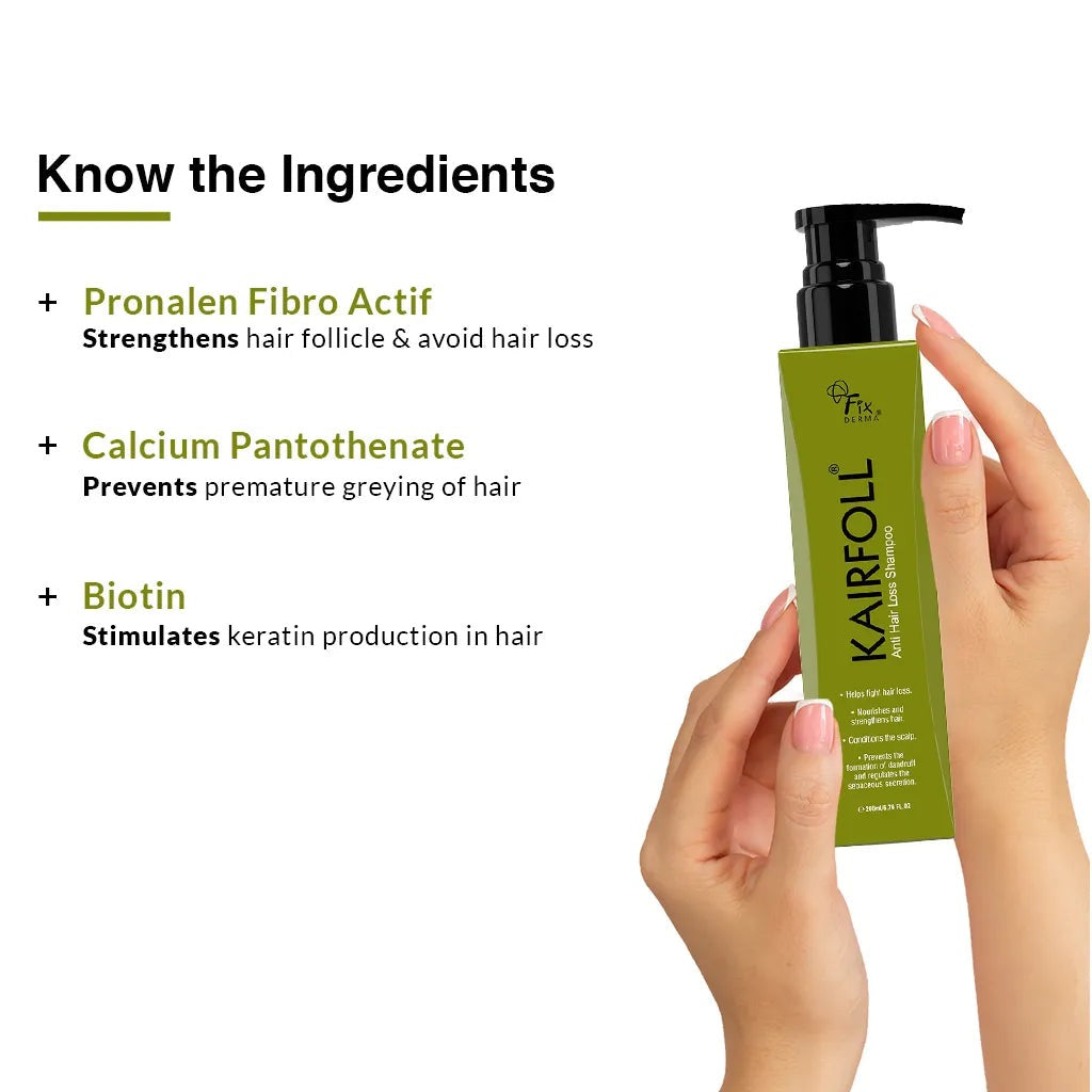 Fixderma Kairfoll Anti Hair Loss Shampoo - Indyancart