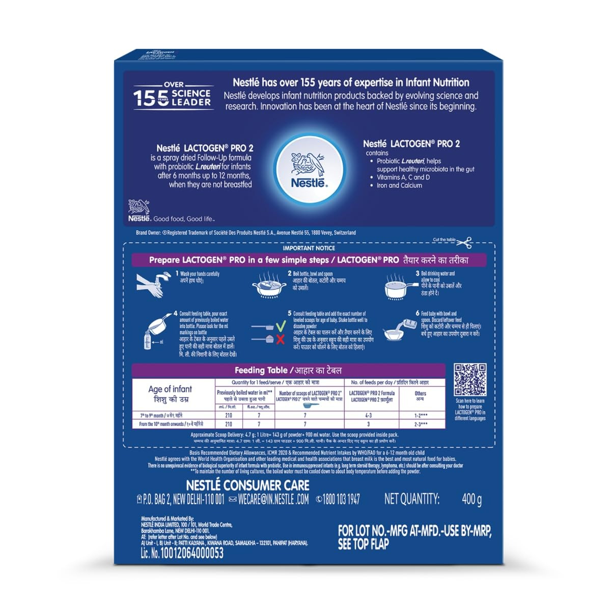 Nestle Lactogen Infant Formula Powder After 6 months Stage 2 - Indyancart