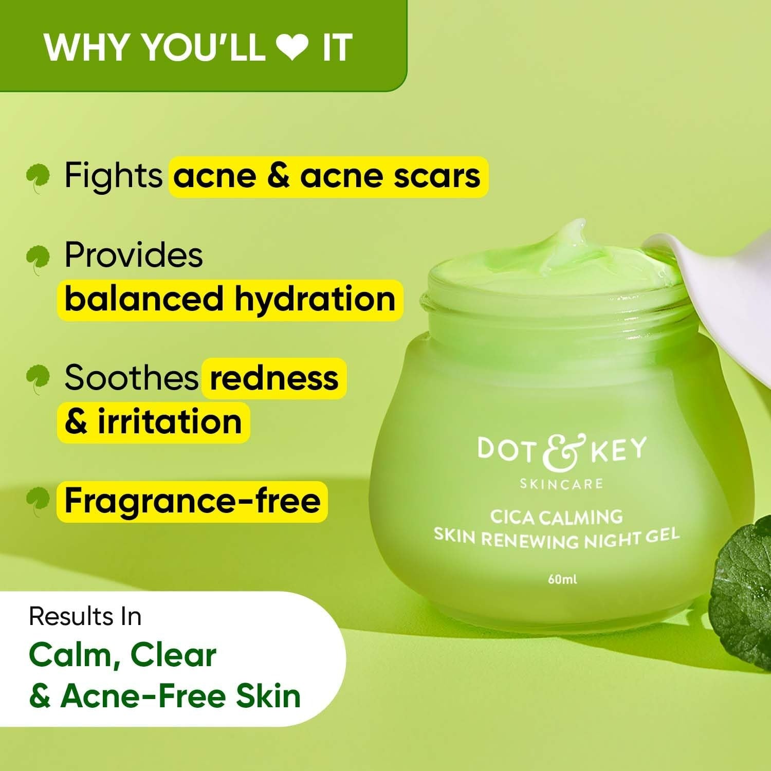 Dot & Key CICA Niacinamide Night Gel - Indyancart