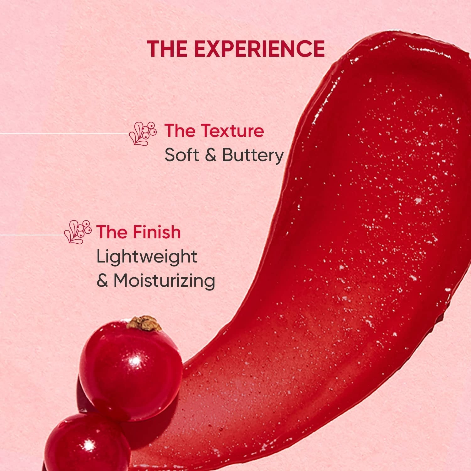 Dot & Key Lip Care plumping sleeping mask applied on lips, creamy texture, hydrating and soothing lip treatment product.