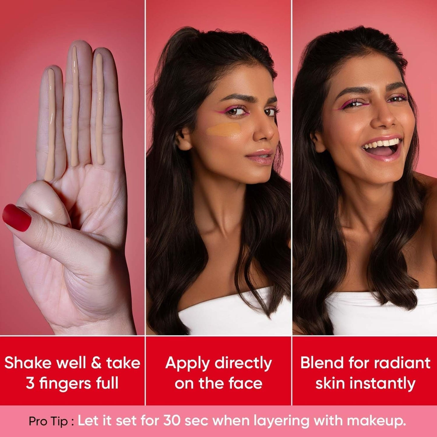 Dot & Key Strawberry Dew Tinted Sunscreen in beige, showing the tube with a pink and white design and product label.