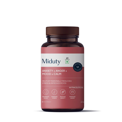 Miduty by Palak Notes Anxiety + Anger + Mood + Calm Capsules - Indyancart