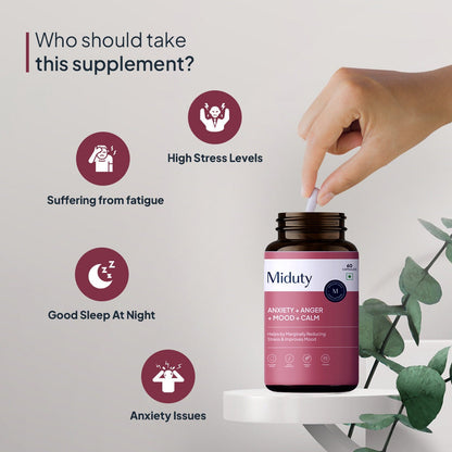 Miduty by Palak Notes Anxiety + Anger + Mood + Calm Capsules - Indyancart