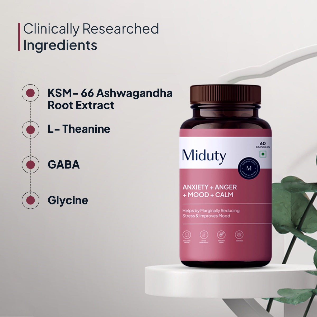 Miduty by Palak Notes Anxiety + Anger + Mood + Calm Capsules - Indyancart