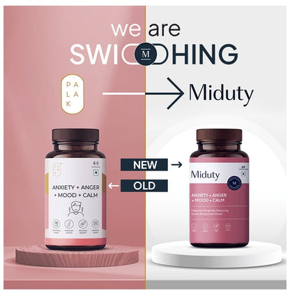 Miduty by Palak Notes Anxiety + Anger + Mood + Calm Capsules - Indyancart