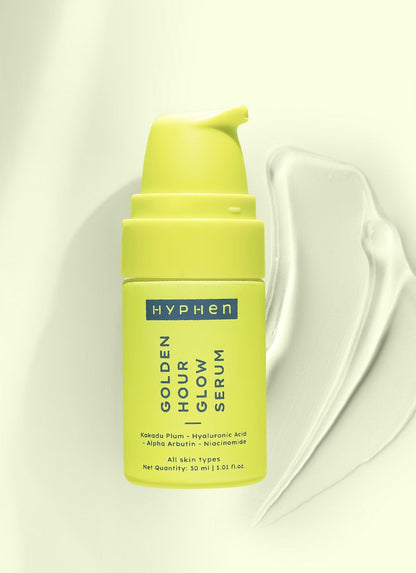 Hyphen By Kriti Sanon Golden Hour Glow Serum With Niacinamide, Alpha Arbutin, Hyaluronic Acid & Kakadu Plum, For Men & Women - Indyancart