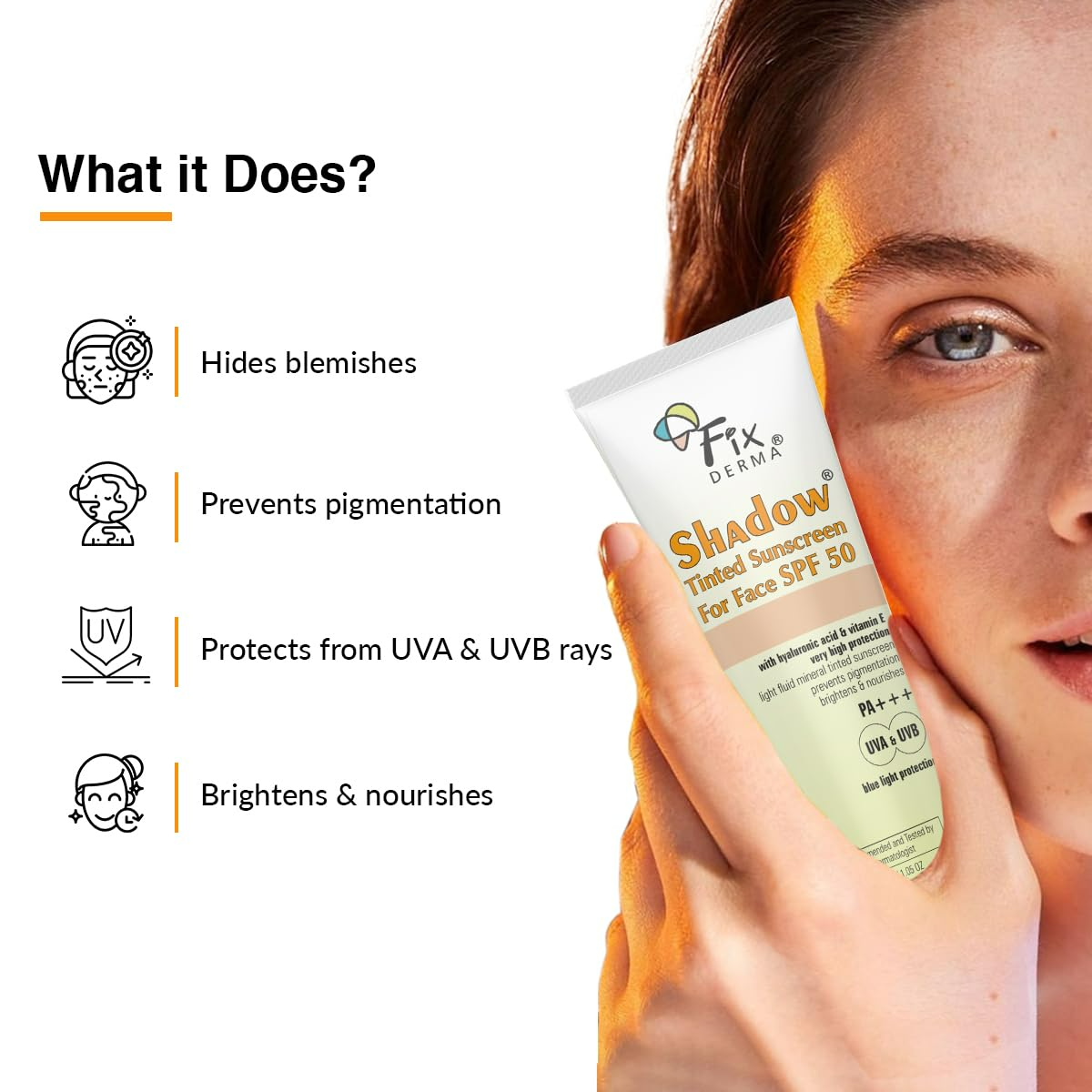 Fixderma Shadow Rx Tinted Sunscreen - Indyancart