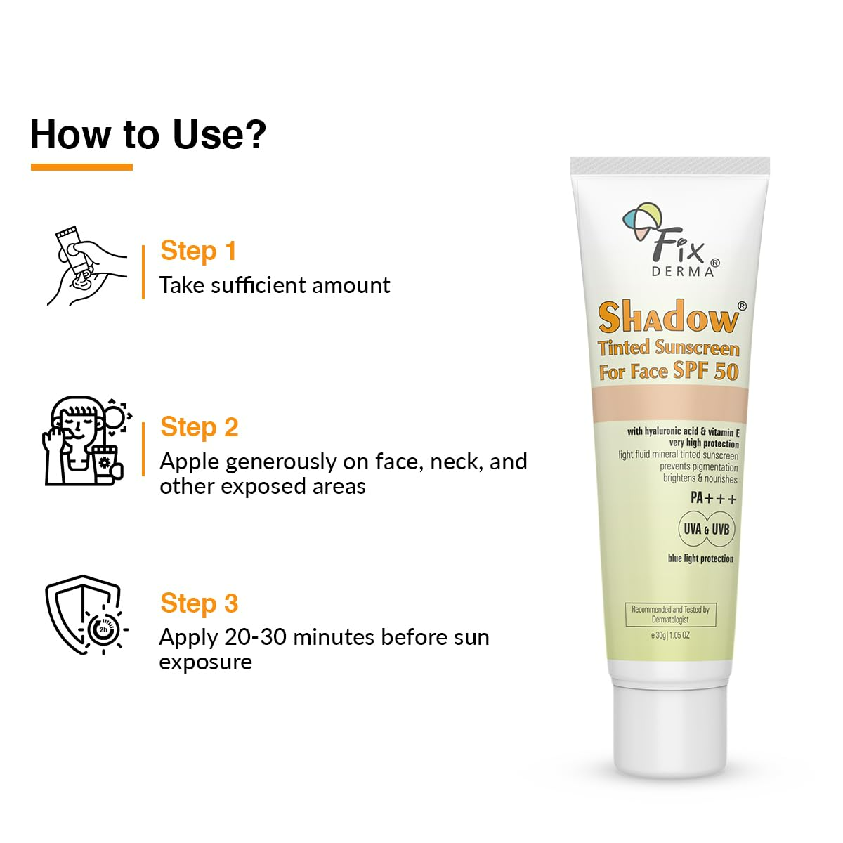Fixderma Shadow Rx Tinted Sunscreen - Indyancart