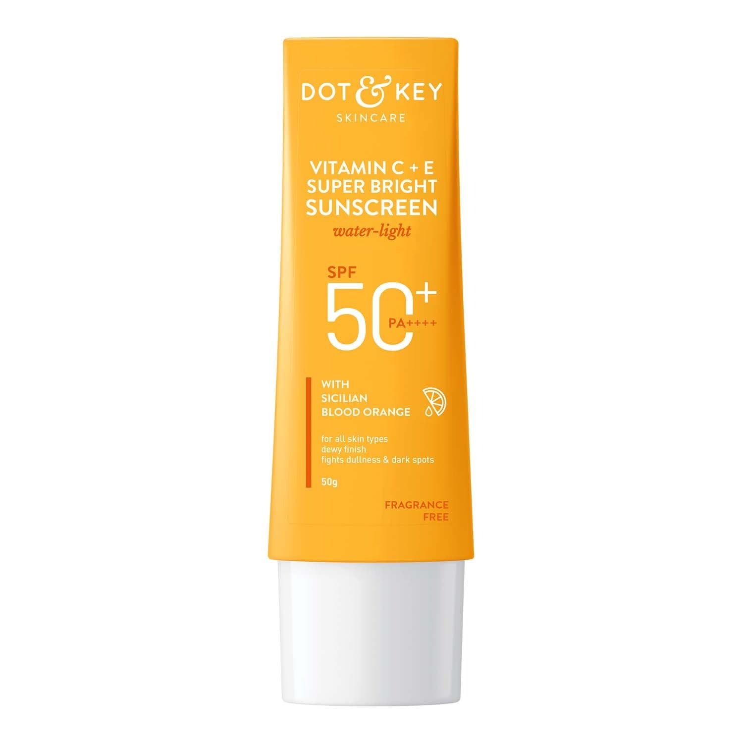 Dot & Key Vitamin C + E Face Sunscreen SPF 50 PA+++ For Glowing Skin, 100% No White Cast - Indyancart