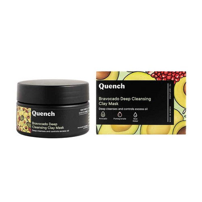 Quench Botanics Bravocado Deep Cleansing Clay Mask With Avocado, Rice Water & Pomegranate - Korean Skincare - Indyancart