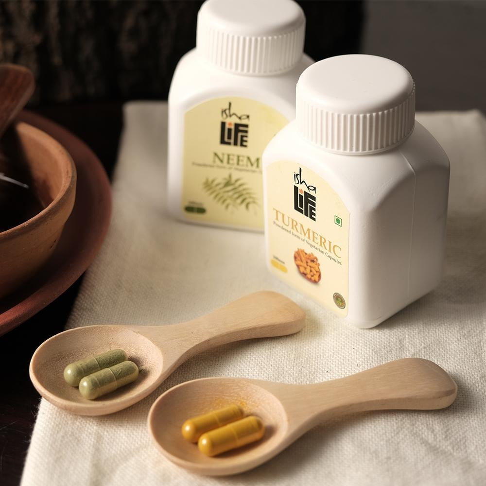 Isha Life Neem and Turmeric Capsules - Indyancart