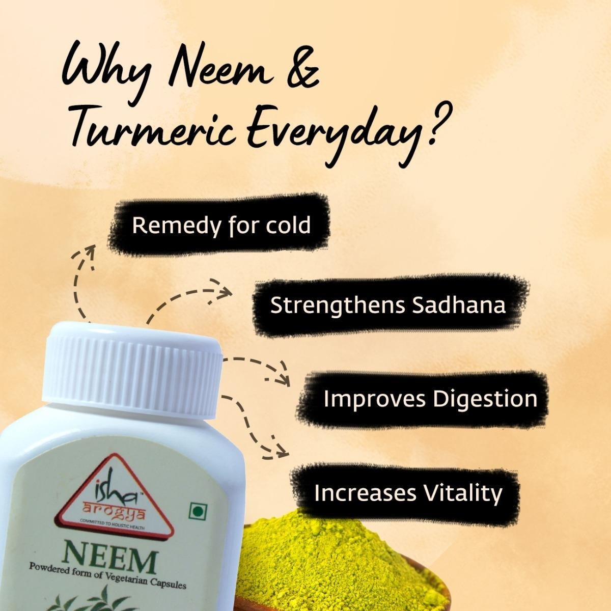 Isha Life Neem and Turmeric Capsules - Indyancart