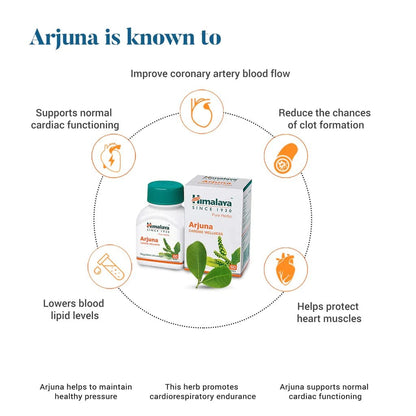 Himalaya Herbals Arjuna Tablets - Indyancart