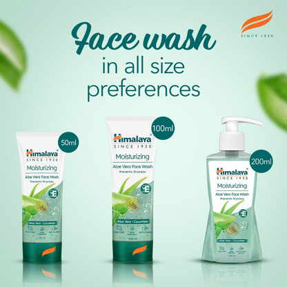 Himalaya Herbals Moisturizing Aloe Vera Face Wash - Indyancart