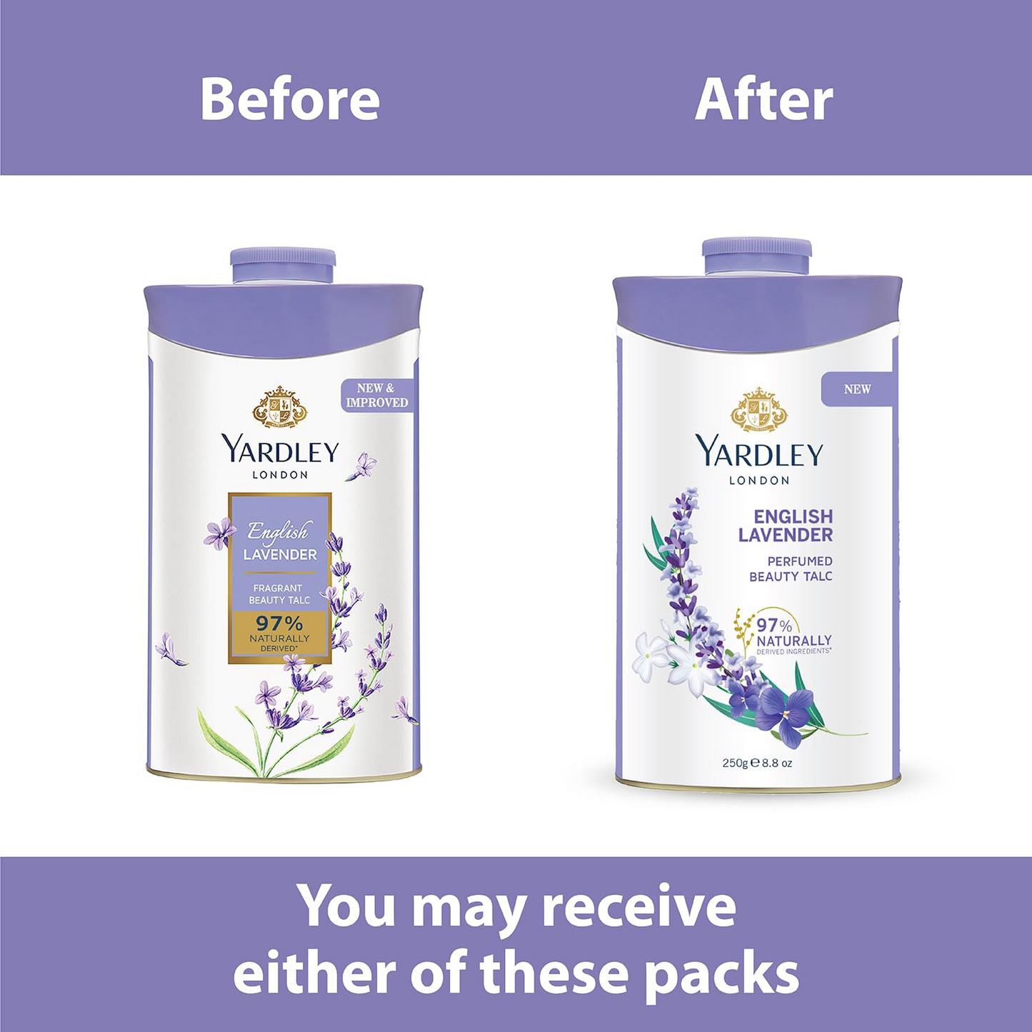 Yardley London English Lavender Perfumed Deodorizing Talc Talcum Powder - Indyancart