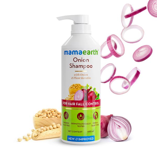 Mamaearth Onion Shampoo For Hair Fall Care - Indyancart