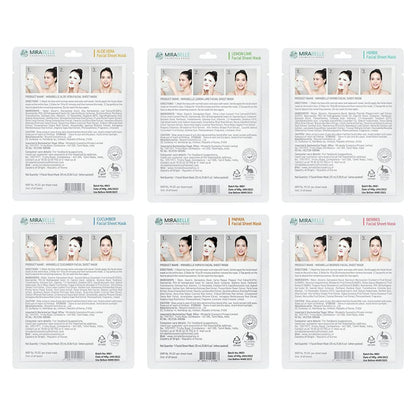 Mirabelle Korea Fairness Facial Sheet Mask Combo - Indyancart