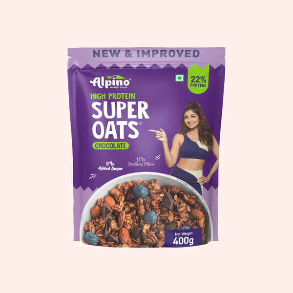Alpino High Protein Super Rolled Oats Chocolate - Indyancart