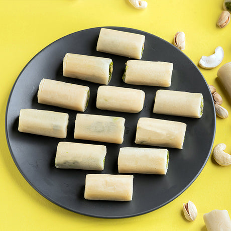 Vellanki Foods - Kaju Pista Rolls - Indyancart