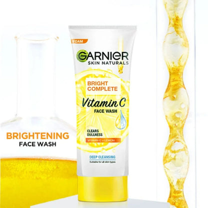 Garnier Bright Complete Vitamin C Facewash - Indyancart