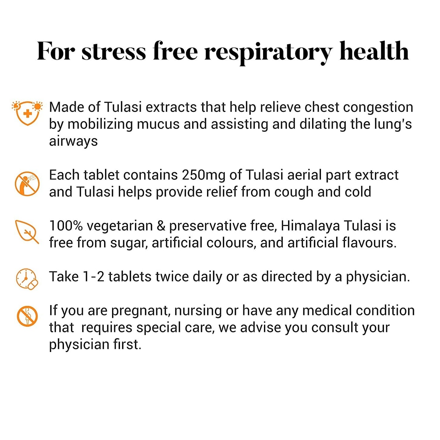 Himalaya Wellness Pure Herbs Tulasi Respiratory Wellness - 60 Tablets - Indyancart