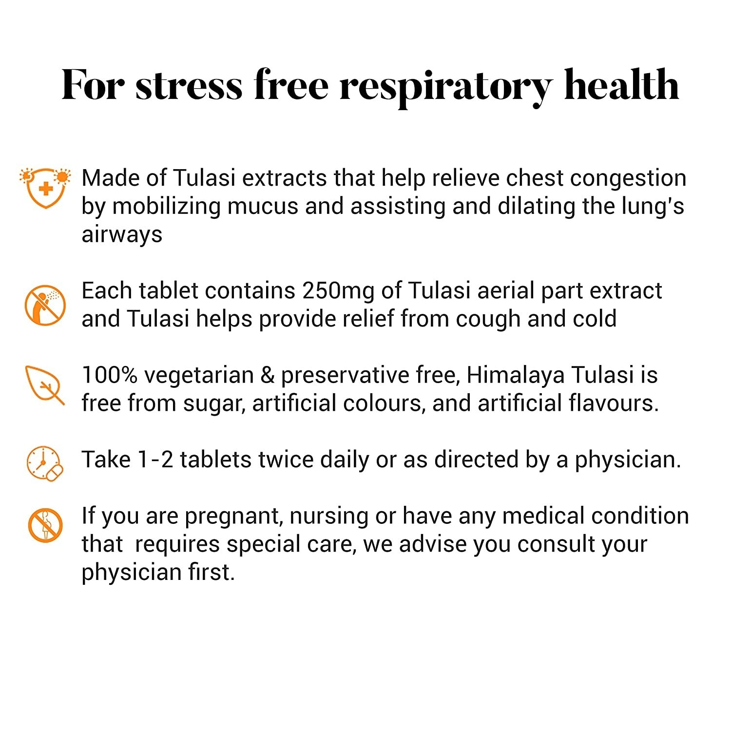 Himalaya Wellness Pure Herbs Tulasi Respiratory Wellness - 60 Tablets - Indyancart