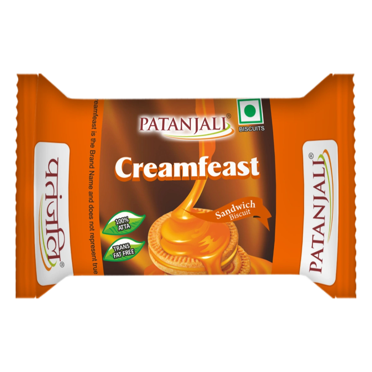 Patanjali Cream Feast Orange Biscuits (Pack of 10) - Indyancart