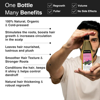 Soulflower Pure & Natural Rosemary Lavender Healthy Hair Oil