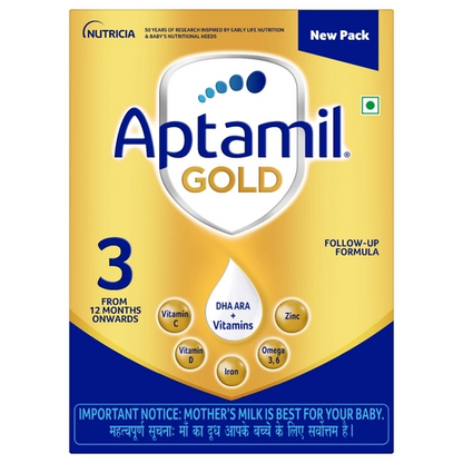 Aptamil Gold Follow-Up Formula Stage 3 Powder (From 12 Months Onwards) - Indyancart