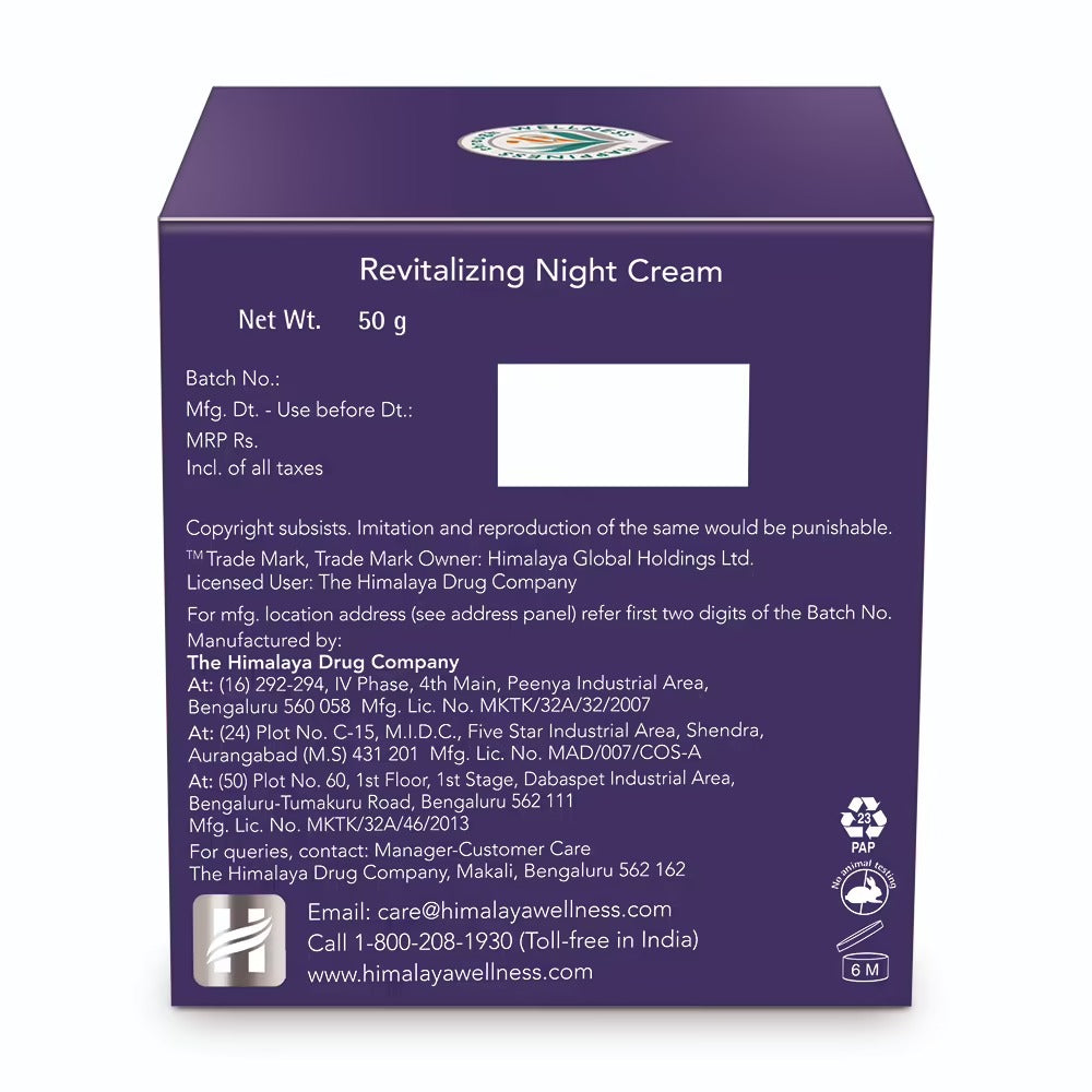 Himalaya Revitalizing Night Cream - Indyancart