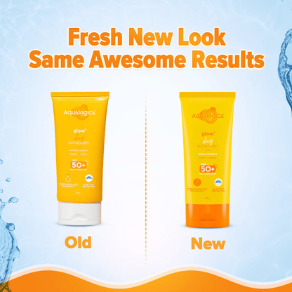 Aqualogica Glow + Dewy Sunscreen With Papaya & Vitamin C SPF 50+ PA++ - Indyancart