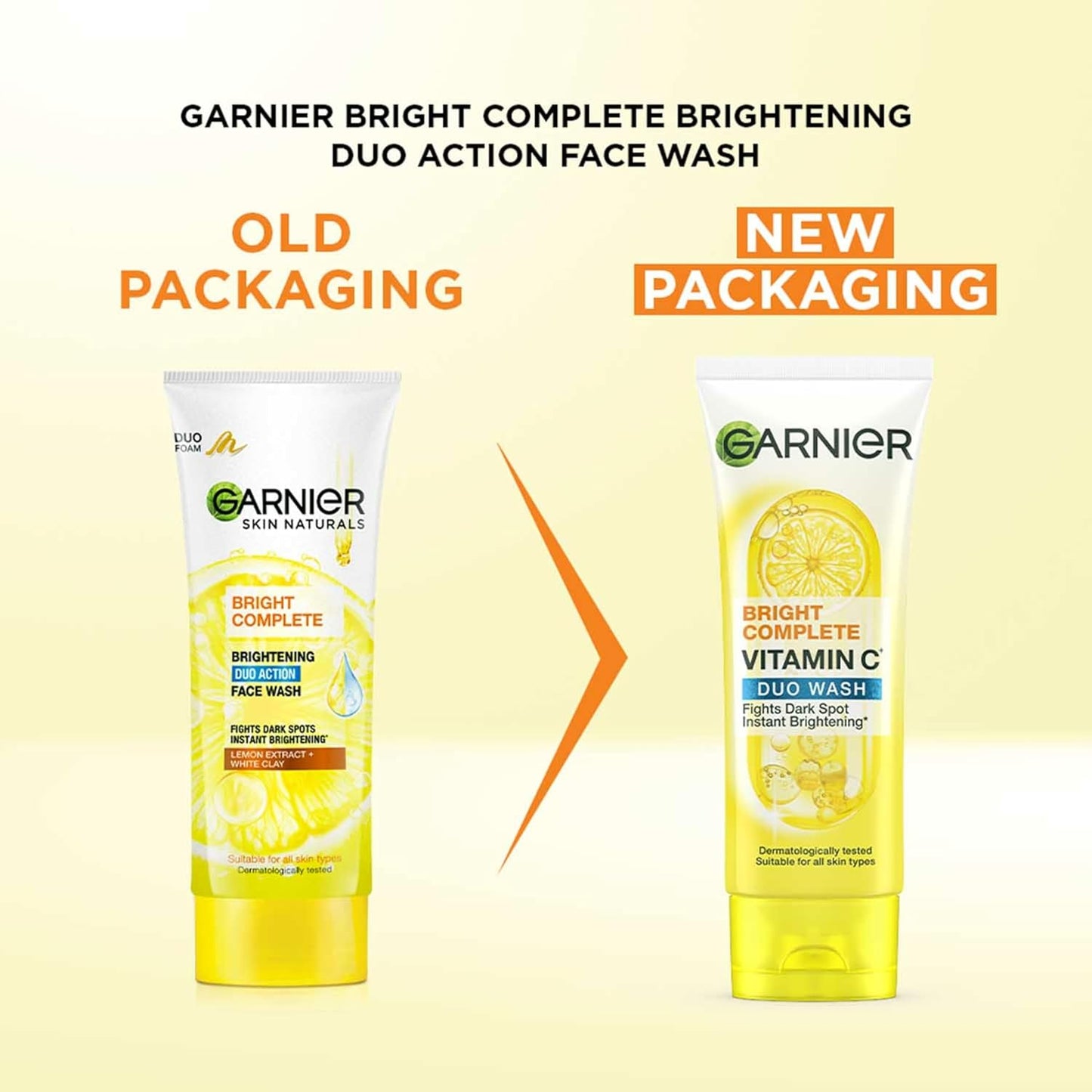 Garnier Bright Complete Brightening Duo Action Face Wash - Indyancart
