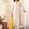 Dhiyona IE Women Floral Embroidered Regular Thread Work Pure Cotton Kurta with Trousers & With Dupatta