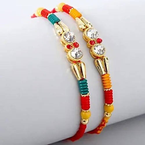 American Diamond Rakhi Set & KitKat Chocolates