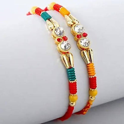 American Diamond Rakhi Set & KitKat Chocolates