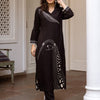 Dhiyona IE Floral Printed Mandarin Collar Straight Kurta With Trousers