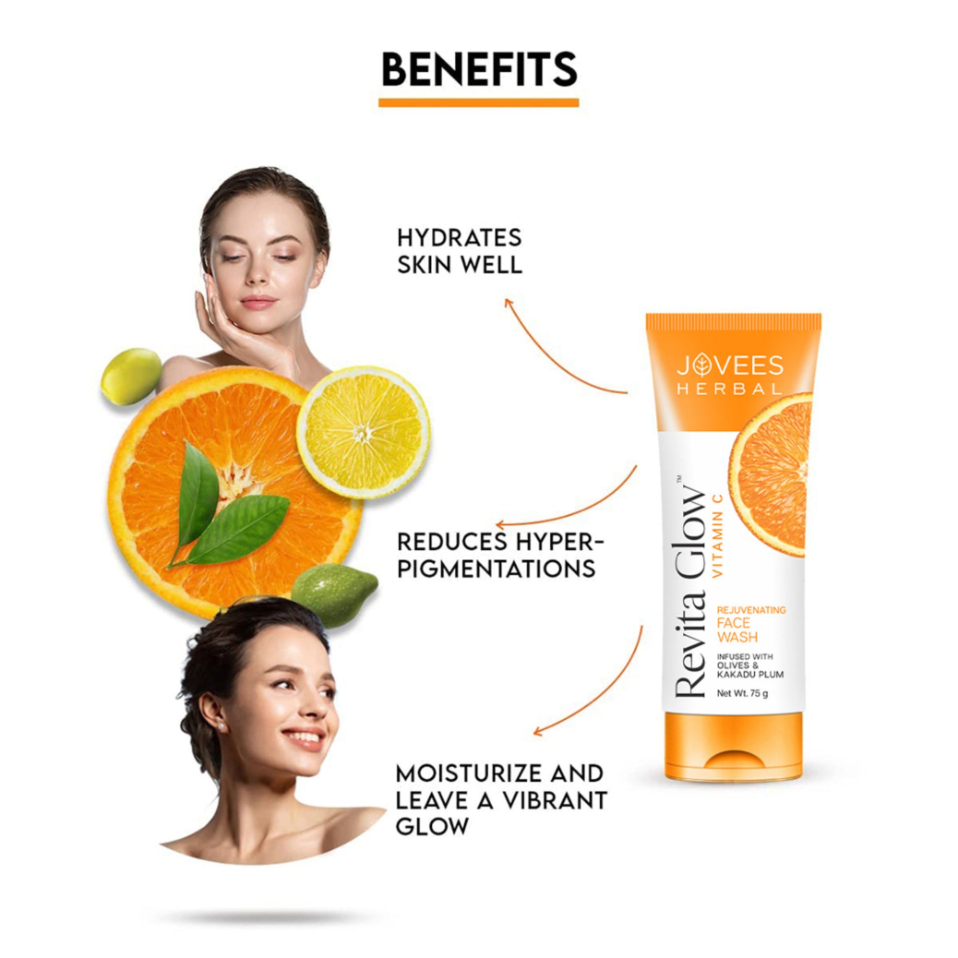 Jovees Herbal Vitamin C Face Wash Infused with Kakadu Plum and Olives