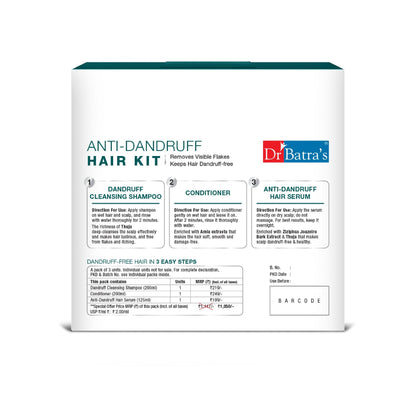 Dr Batras Anti-Dandruff Hair Shampoo Kit, Sutiable For Both Boys & Girls