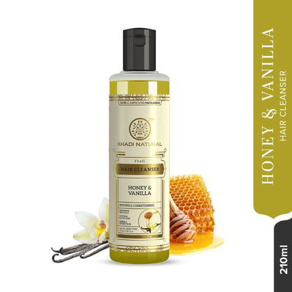 Khadi Natural Honey & Vanilla Hair Cleanser/Shampoo Nourishes Dry Scalp