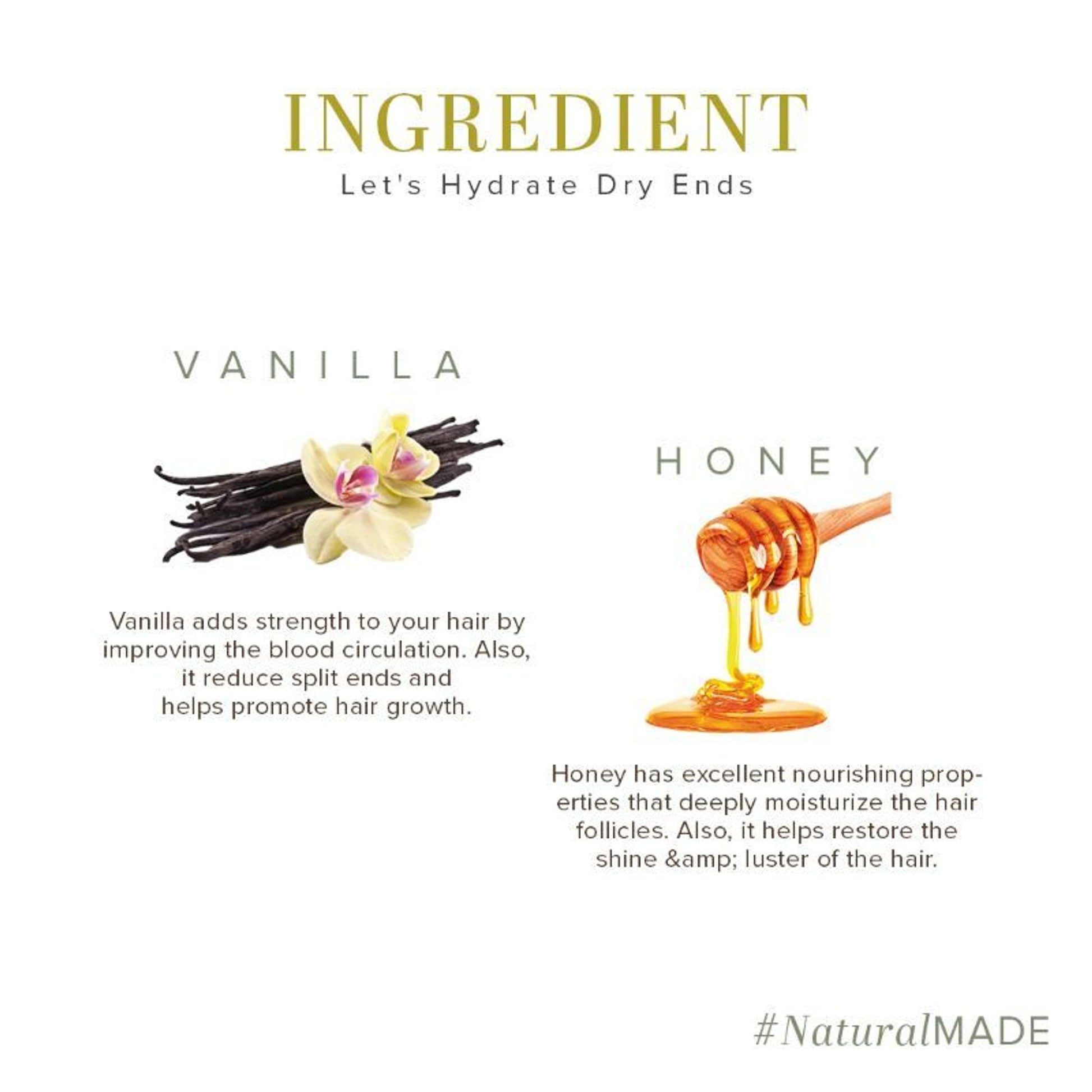 Khadi Natural Honey & Vanilla Hair Cleanser/Shampoo Nourishes Dry Scalp