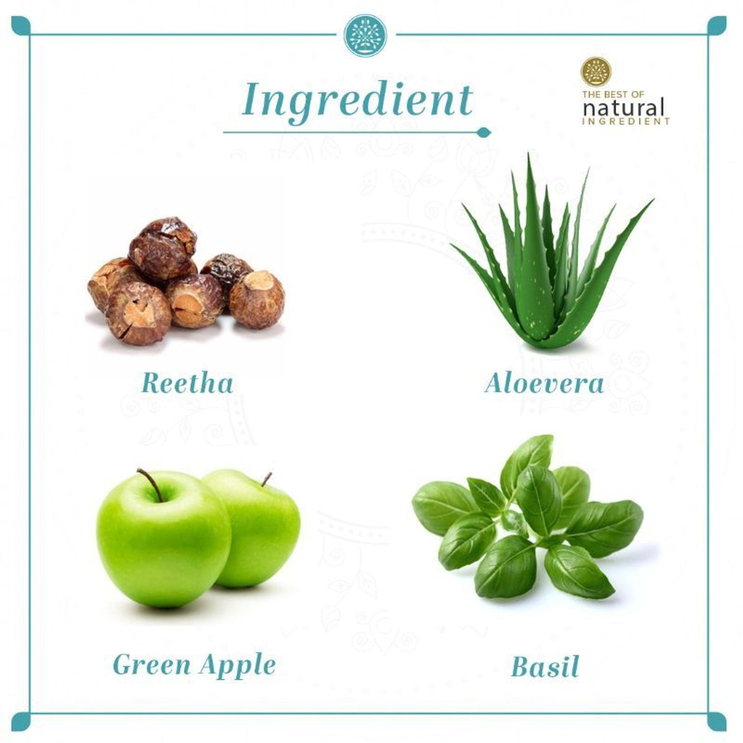 Khadi Natural Green Apple + Conditioner Hair Cleanser (Shampoo) Reduce Hair Fall