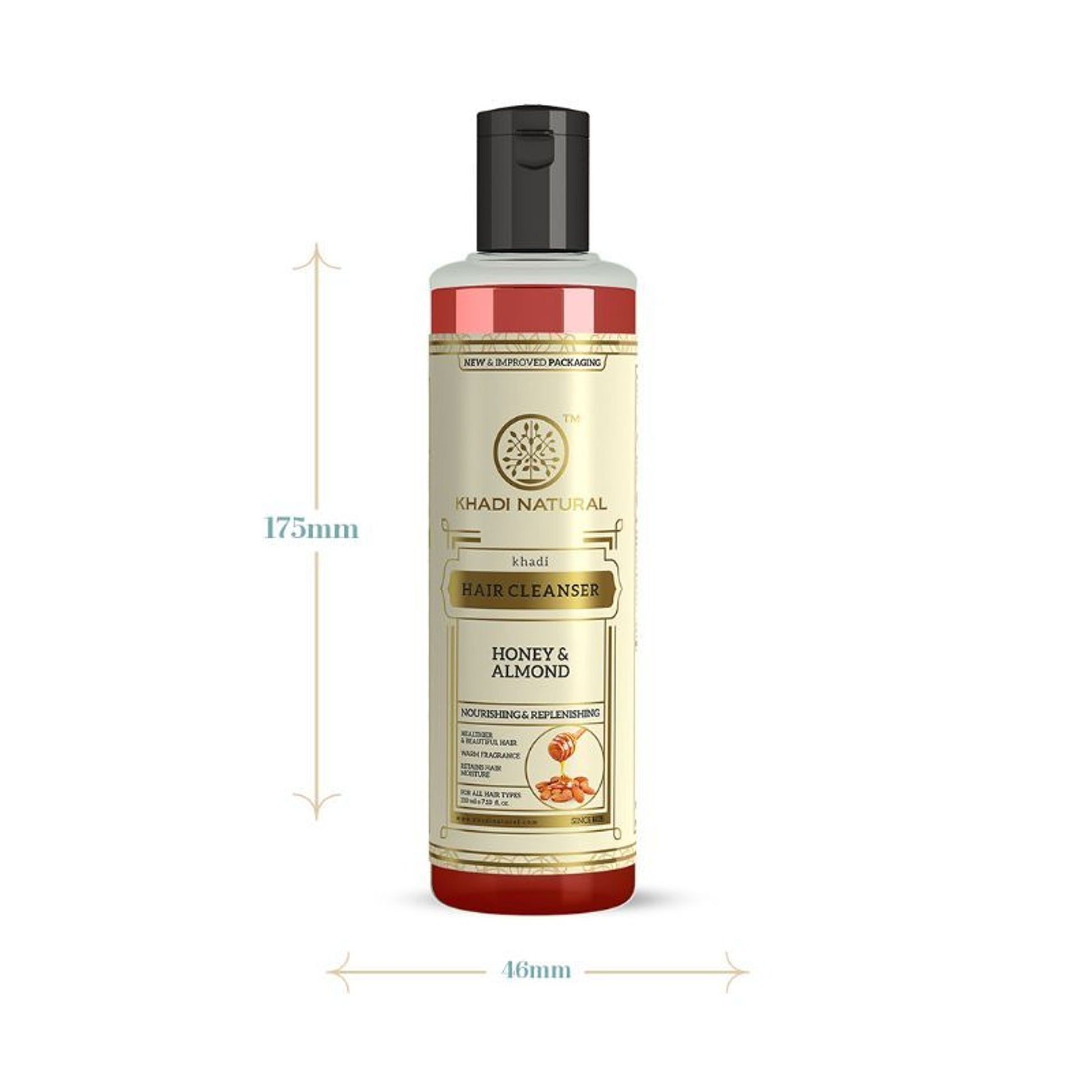 Khadi Natural Honey & Almond Hair Cleanser (Shampoo) Retains Hair Moisture