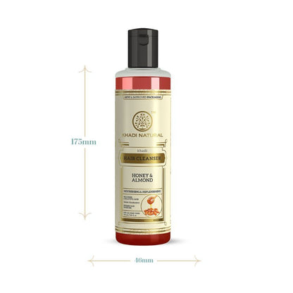 Khadi Natural Honey & Almond Hair Cleanser (Shampoo) Retains Hair Moisture