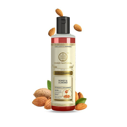 Khadi Natural Honey & Almond Hair Cleanser (Shampoo) Retains Hair Moisture