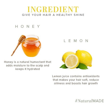 Khadi Natural Honey & Lemon Hair Cleanser (Shampoo) Reduce Dandruff
