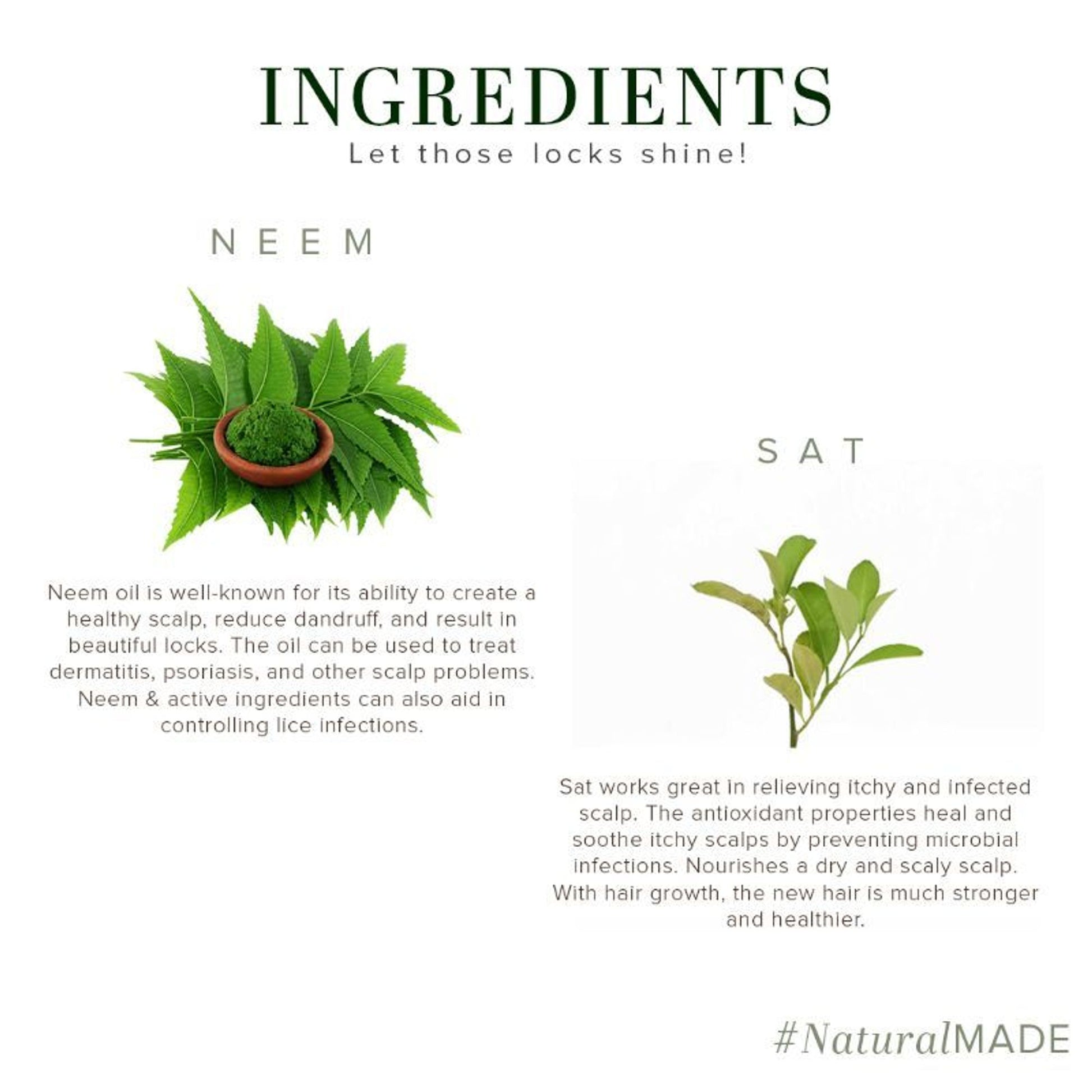 Khadi Natural Neem Sat Hair Cleanser (Shampoo) Nourishes Dry Scalp