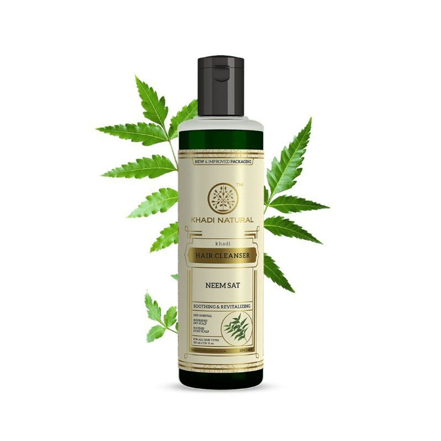 Khadi Natural Neem Sat Hair Cleanser (Shampoo) Nourishes Dry Scalp