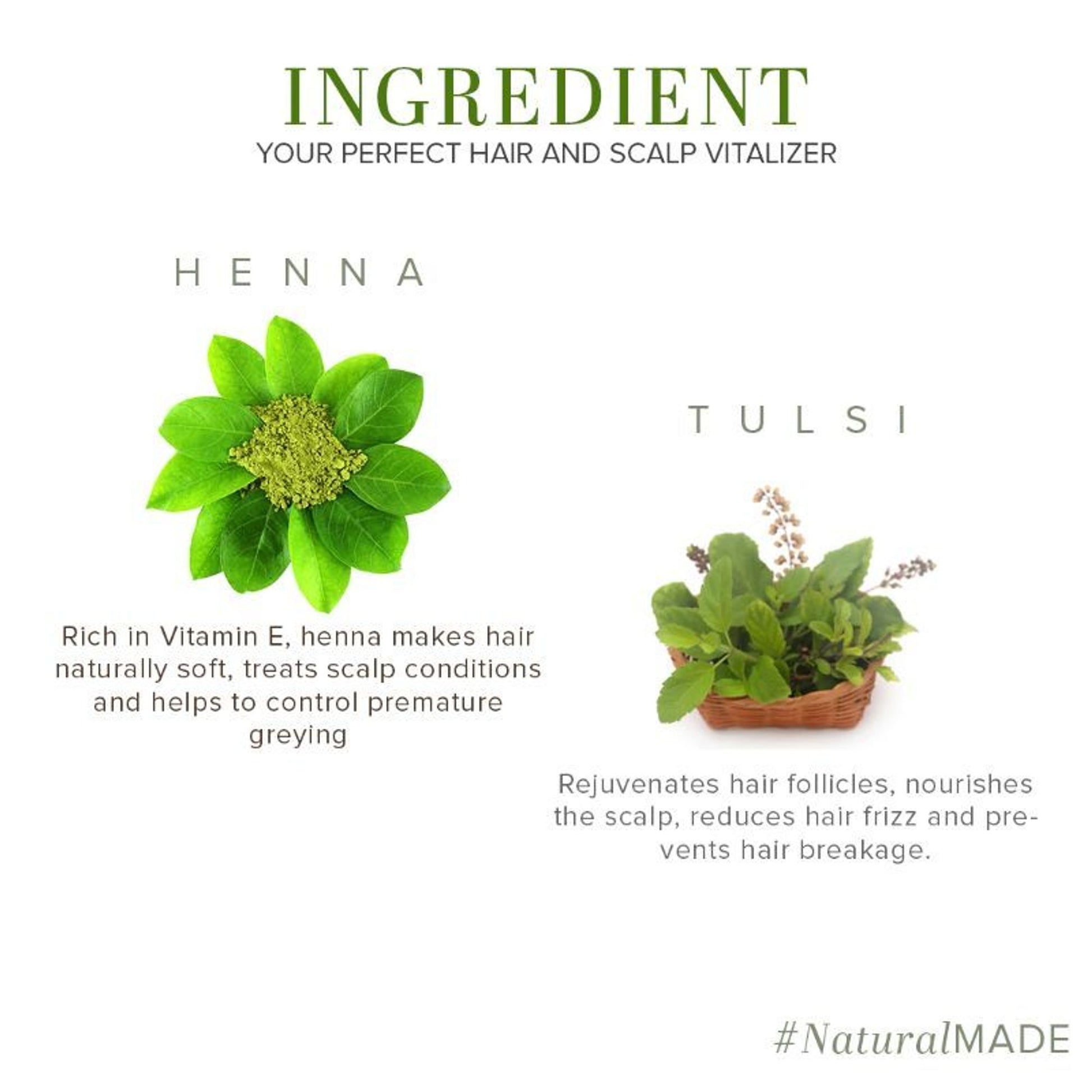 Khadi Natural Heena & Tulsi Extra Conditioning Hair Cleanser (Shampoo) Reduce Hair Fall