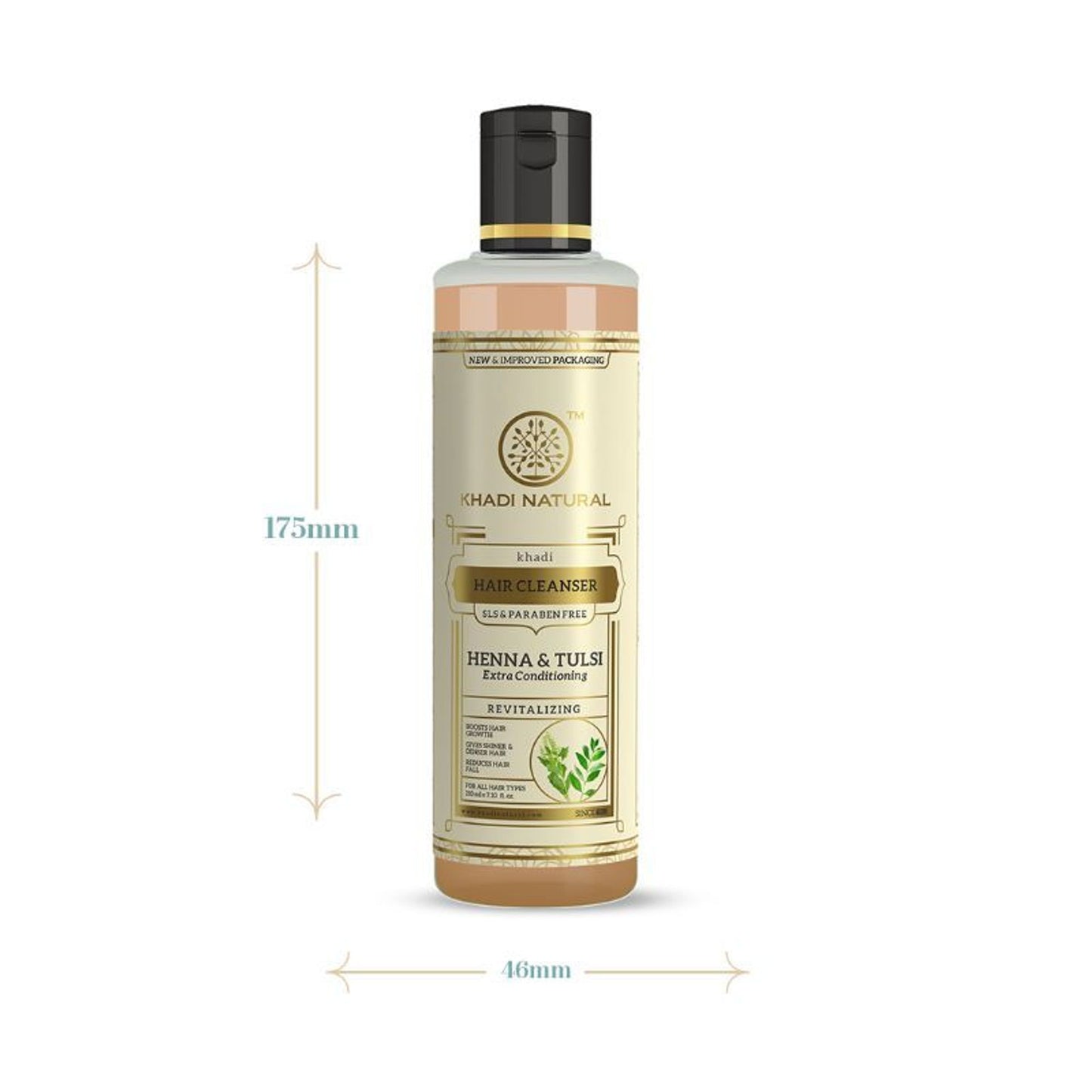 Khadi Natural Heena & Tulsi Extra Conditioning Hair Cleanser (Shampoo) Reduce Hair Fall